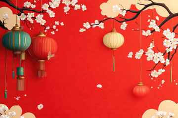 Chinese New Year Illustration Background