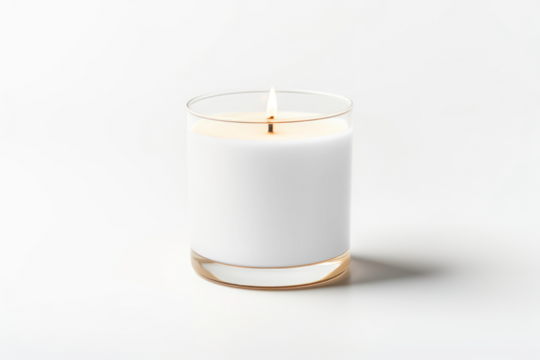 Elegant candle  design png mockup, transparent design