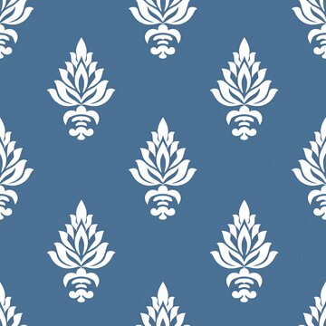 Blue and white floral pattern