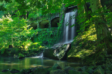 Wasserfall - Elbsandsteingebirge - Gebirge - Sächsische Schweiz - Deutschland - Sachsen - Gebirge...