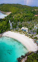 Fototapeta premium Aerial view of Koh Racha Yai in Phuket, Thailand