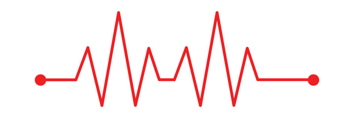 Heart rate monitor line vector isolated on transparent background. Heart rate pulse rhythm line illustration with editable stroke in eps 10.