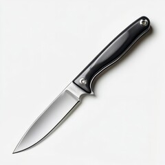 Obraz premium A sleek, stylish knife with a shiny blade and a black handle, suitable for culinary tasks and everyday use.
