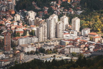 Naklejka premium Cityscape of Uzice, Serbia