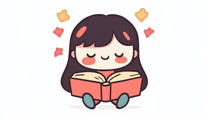 Cute chibi illustrations fill this charming book, perfect for fans of whimsical art and character design on a clean white backdrop.