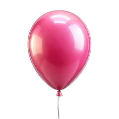 Pink balloon isolated on transparent background