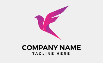 Creative initial letter F with Humming bird logo template editable vector illustration.