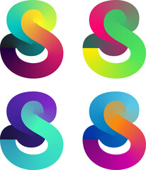 Fototapeta premium Abstract modern initial letter S logo, S logo, Abstract s logo