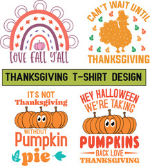 Thanksgiving T-shirt Design, Turkey T-shirt, pie, Pumpkin crew, Love Fall y’all, Turkey squad