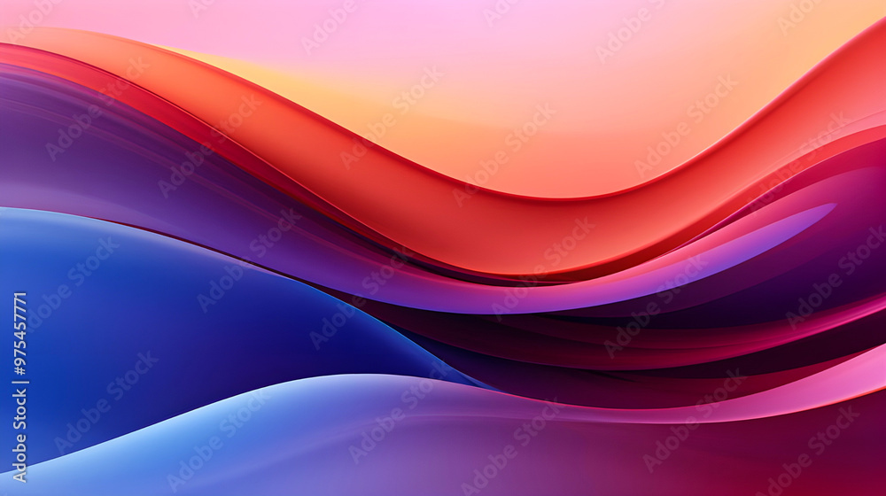 Wall mural Photo Abstract colorful background with waves. Abstract background colorful smooth waving texture 