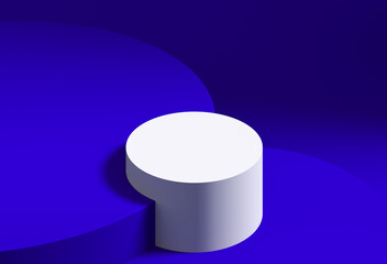 Minimalism abstract background, pedestal. 3D illustration.