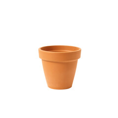 Pot de fleurs en terre cuite isolé