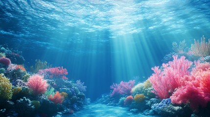 Fototapeta premium Colorful Underwater Coral Garden