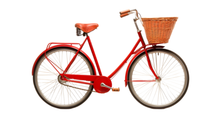 Vintage bicycle isolated on white background