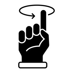 Obraz premium hand signal black fill icon