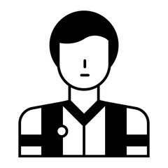 referee black fill icon