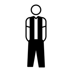 referee black fill icon