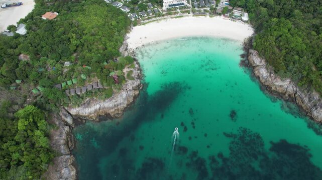 Aerial view of Koh Racha Yai in Phuket, Thailand