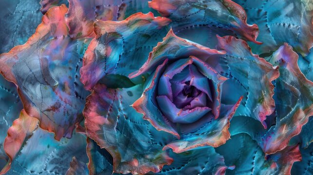 Abstract Succulent Art": Generate canvases with abstract depictions of succulents, using a variety of colors and textures to highlight the unique shapes and forms of these resilient plants.