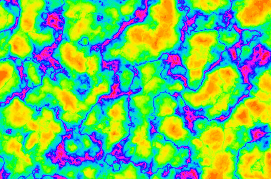 thermal map, abtract forms. colorfull