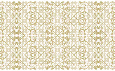 Ethnic fabric pattern, snail pattern, gold tone, used for printing to assemble clothes and other things as needed.