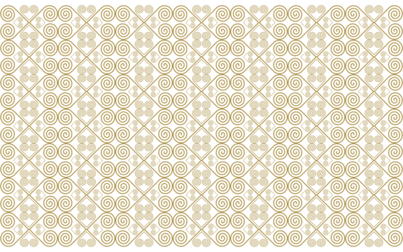 Ethnic fabric pattern, snail pattern, gold tone, used for printing to assemble clothes and other things as needed.