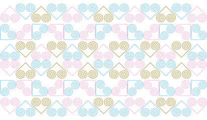 Ethnic fabric pattern, snail pattern, pastel color tone, used for printing to assemble clothes and other things as needed.