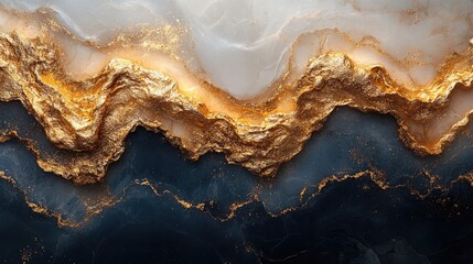 Obraz premium Stunning Abstract Gold and Marble Texture Perfect for High-End Design Projects and Luxury Backgrounds