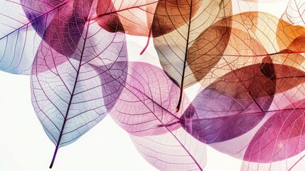 Minimalist Leaf Patterns": Design a series of canvases with minimalist, abstract leaf patterns in colorful, focusing on clean lines and simple shapes for a contemporary aesthetic.