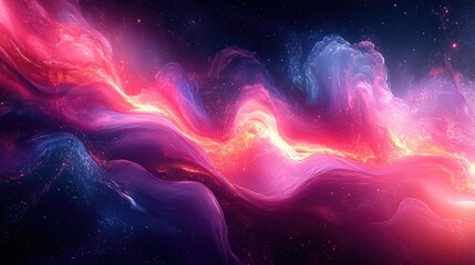 Abstract Lines and Shapes in a Neon Color Palette for Modern Design Aesthetics