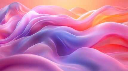 Obraz premium Abstract Image Featuring Pastel Colored Gradients and Flowing Curves for Artistic Backgrounds and Design Projects