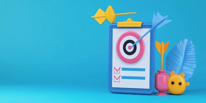 Assignment target. Clipboard, checklist. Project task management and effective time. Check list document, paper check list and to do list with checkboxes