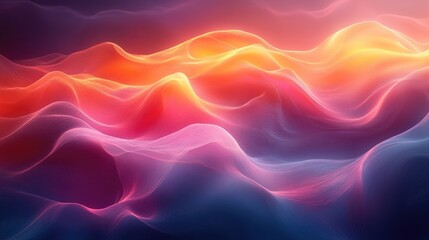Obraz premium Colorful Abstract Gradient Waves Representing Dynamic and Modern Aesthetics for Use in Creative Digital Projects