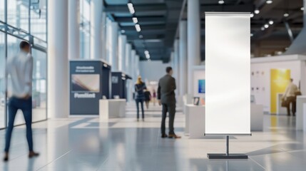 Vertical rollup banners mockup for professional brand presentation at trade show. Concept Trade Show Displays, Rollup Banners, Brand Presentation, Mockup Design, Professional Branding