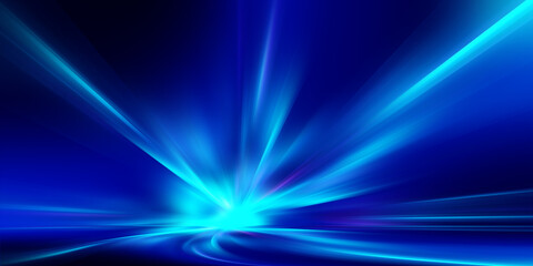 Abstract futuristic background with glowing blue light effect. High speed. Hi-tech. Abstract technology background concept