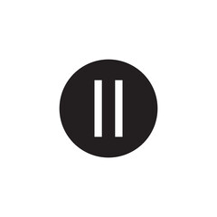 Stop pause play button icon Stencil pictogram Vector stock illustration EPS 10