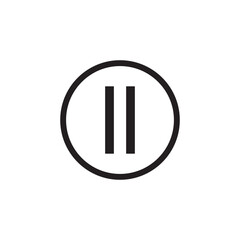 Stop pause play button icon Stencil pictogram Vector stock illustration EPS 10