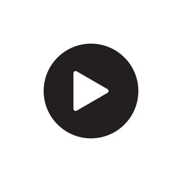 Stop pause play button icon Stencil pictogram Vector stock illustration EPS 10