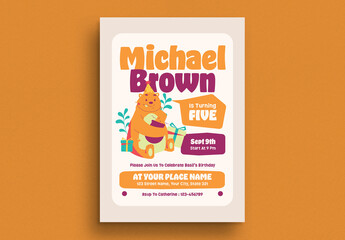 Kids Animal Birthday Invitation