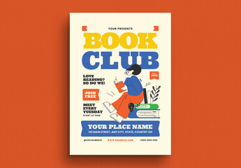 Modern Book Club Promotion Flyer