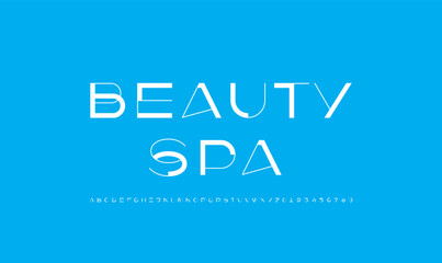 Modern font trendy alphabet
