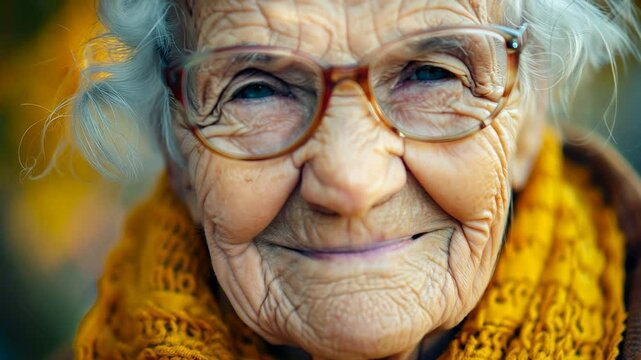 Portrait of a smiling elderly woman
