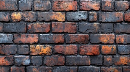 Obraz premium Weathered Rustic Brick Wall Ideal for Vintage Home Decor and Design Projects