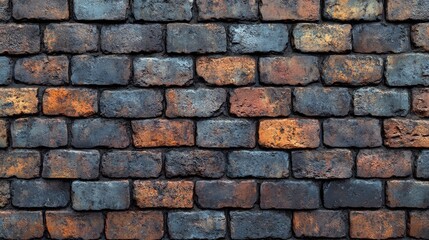 Obraz premium A Rustic Brick Wall with a Weathered Look Perfect for Backgrounds or Textures in Creative Projects