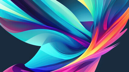 Abstract Pattern with Smooth Color Gradient Transitions: Deep Blue, Teal, and Purple