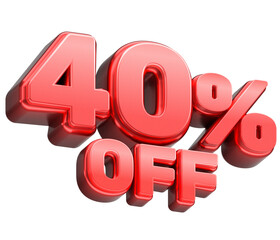 40% off sale promotion