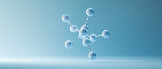 elegant molecular structure of a single amino acid rendered in bold minimalist lines the design floats against a clean background embodying scientific precision with artistic flair