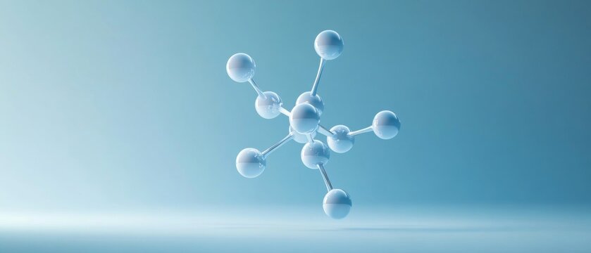 elegant molecular structure of a single amino acid rendered in bold minimalist lines the design floats against a clean background embodying scientific precision with artistic flair