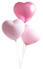 PNG Heart-shaped pink balloons decoration