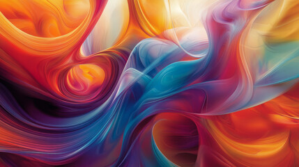 Obraz premium Swirling, colorful shapes that look like they're flowing.